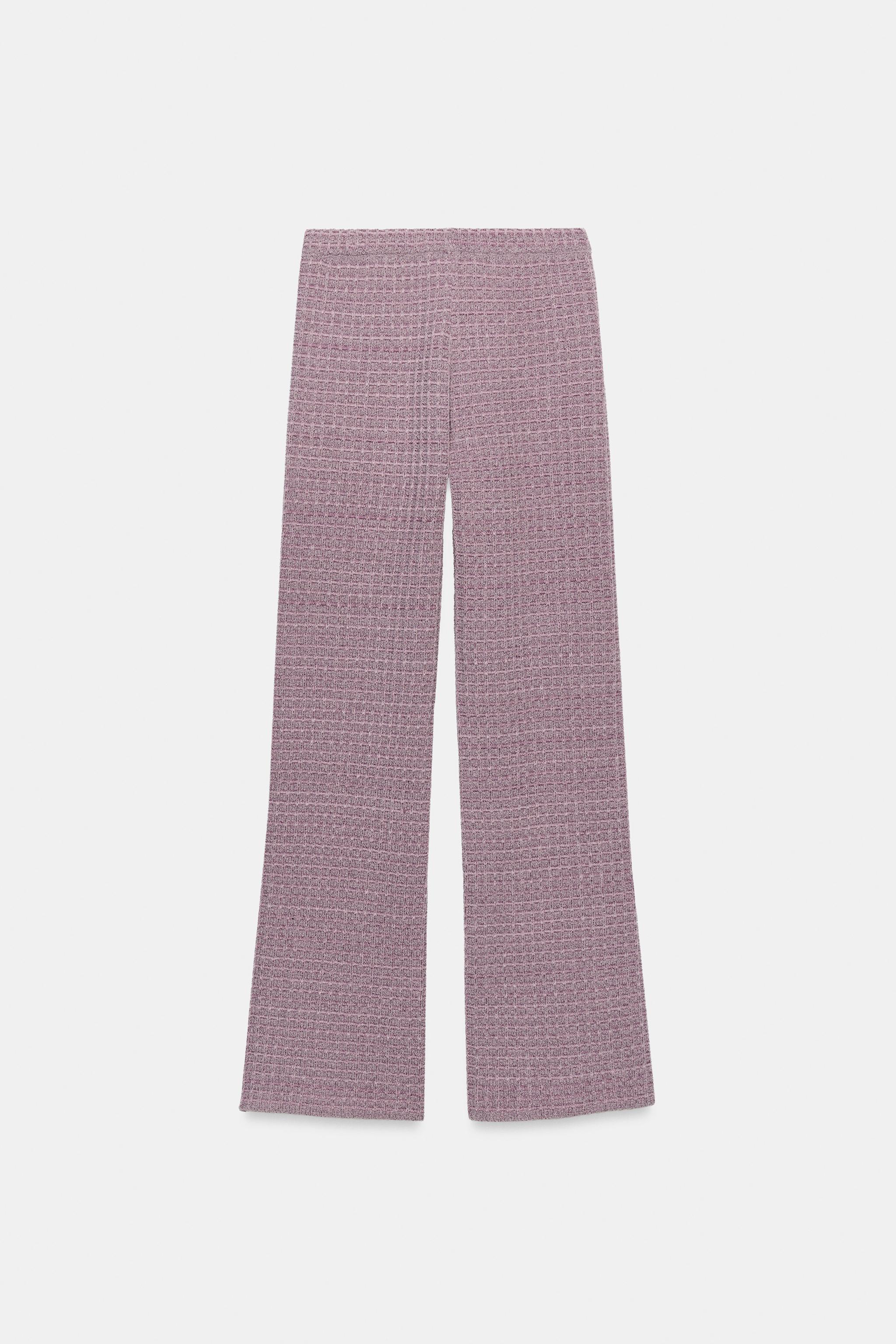 TEXTURED STRETCH PANTS
